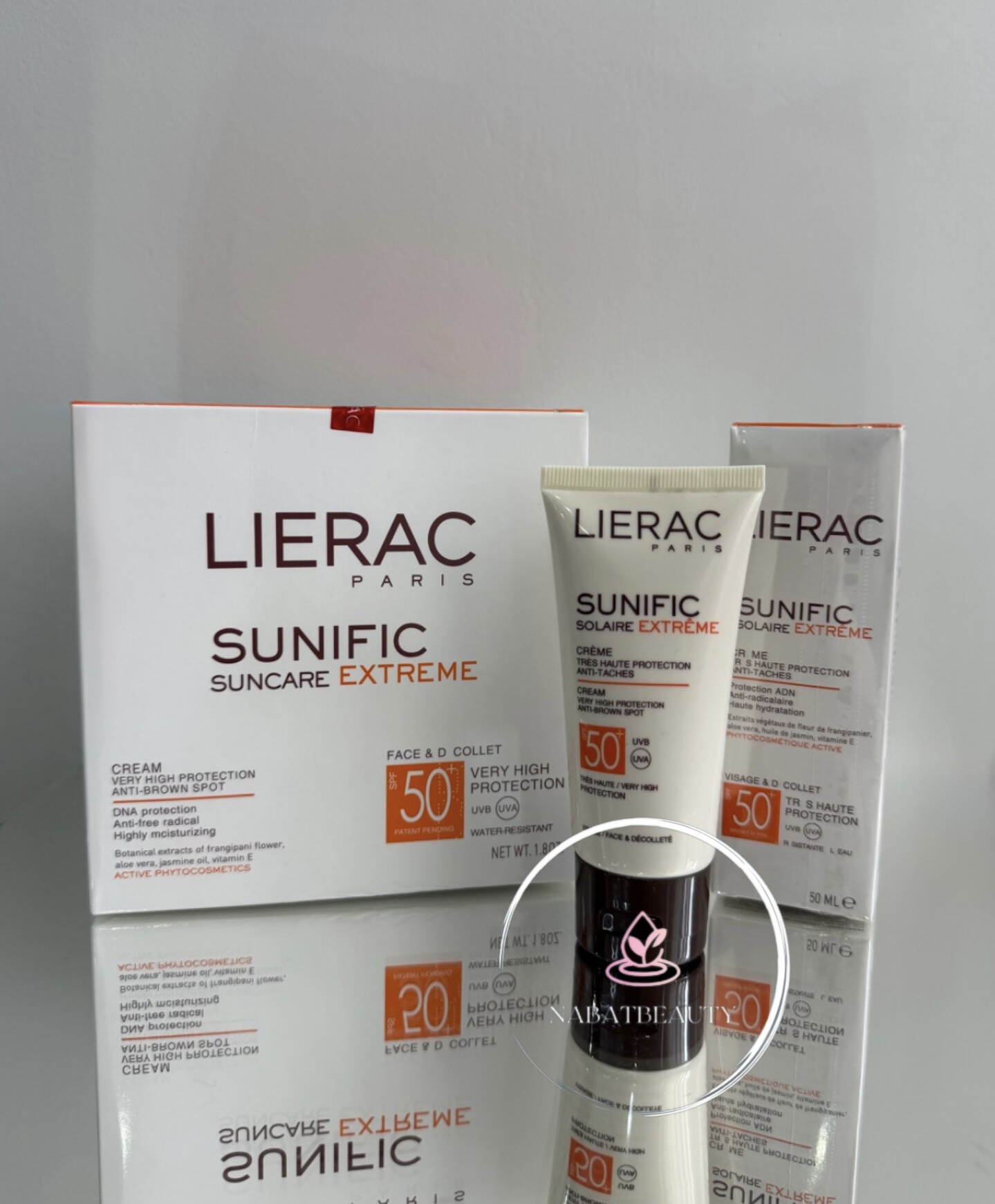ضد افتاب LIERAC SPF 50 رنگ طبیعی